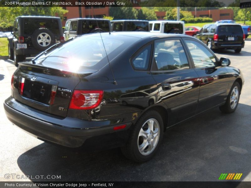 Black Obsidian / Dark Gray 2004 Hyundai Elantra GT Hatchback