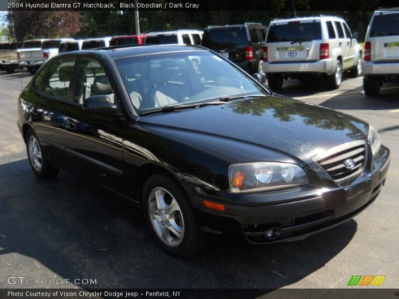 Black Obsidian / Dark Gray 2004 Hyundai Elantra GT Hatchback