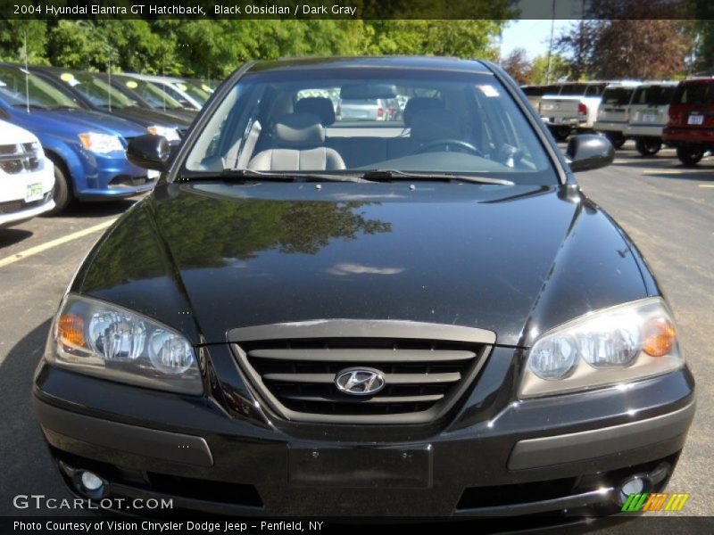 Black Obsidian / Dark Gray 2004 Hyundai Elantra GT Hatchback