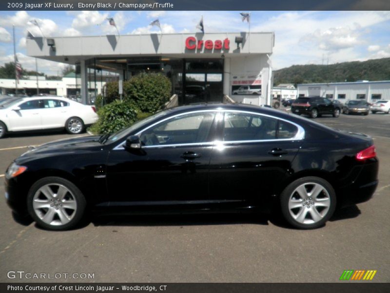 Ebony Black / Champagne/Truffle 2009 Jaguar XF Luxury