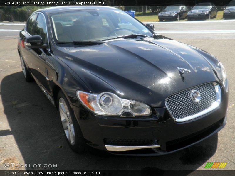 Ebony Black / Champagne/Truffle 2009 Jaguar XF Luxury