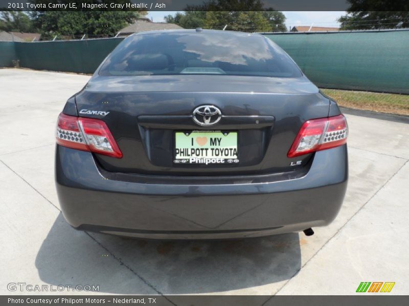 Magnetic Gray Metallic / Ash 2011 Toyota Camry LE
