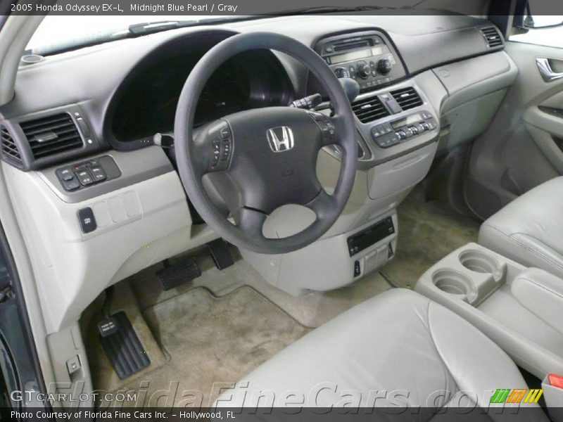 Midnight Blue Pearl / Gray 2005 Honda Odyssey EX-L