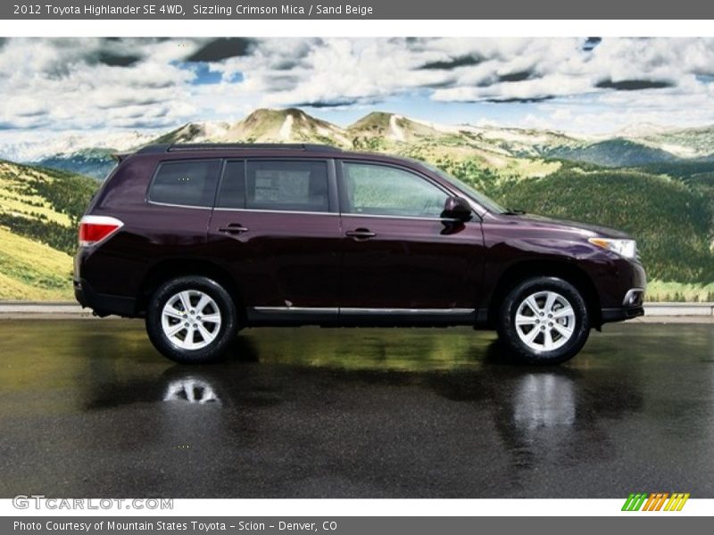 Sizzling Crimson Mica / Sand Beige 2012 Toyota Highlander SE 4WD