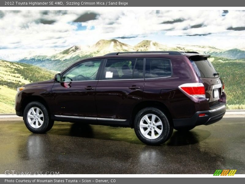 Sizzling Crimson Mica / Sand Beige 2012 Toyota Highlander SE 4WD