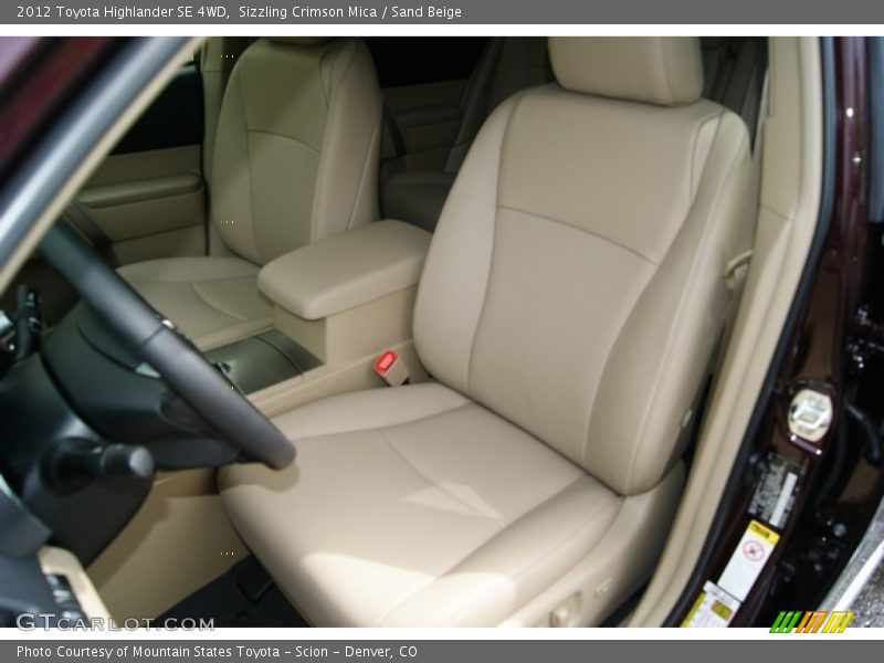  2012 Highlander SE 4WD Sand Beige Interior