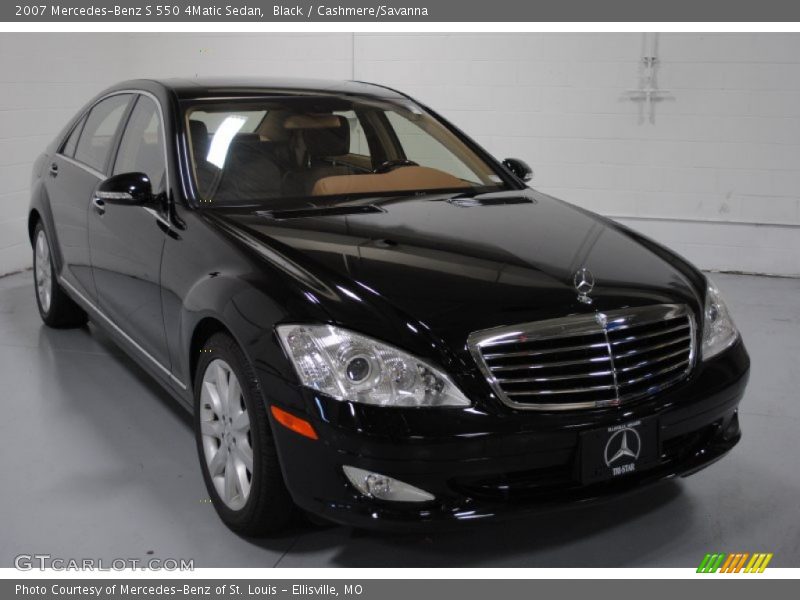 Black / Cashmere/Savanna 2007 Mercedes-Benz S 550 4Matic Sedan