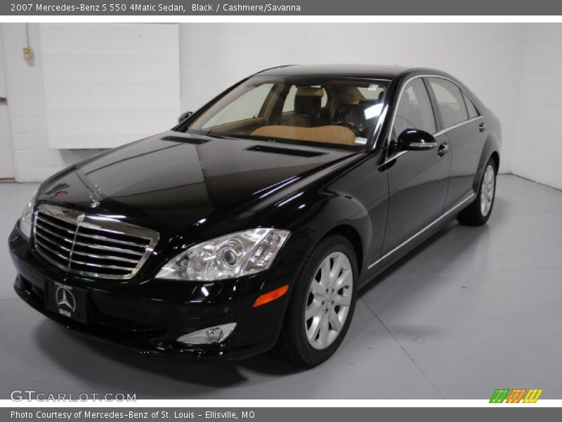 Black / Cashmere/Savanna 2007 Mercedes-Benz S 550 4Matic Sedan