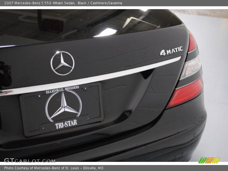 Black / Cashmere/Savanna 2007 Mercedes-Benz S 550 4Matic Sedan