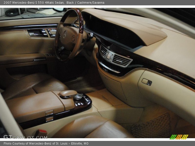Black / Cashmere/Savanna 2007 Mercedes-Benz S 550 4Matic Sedan