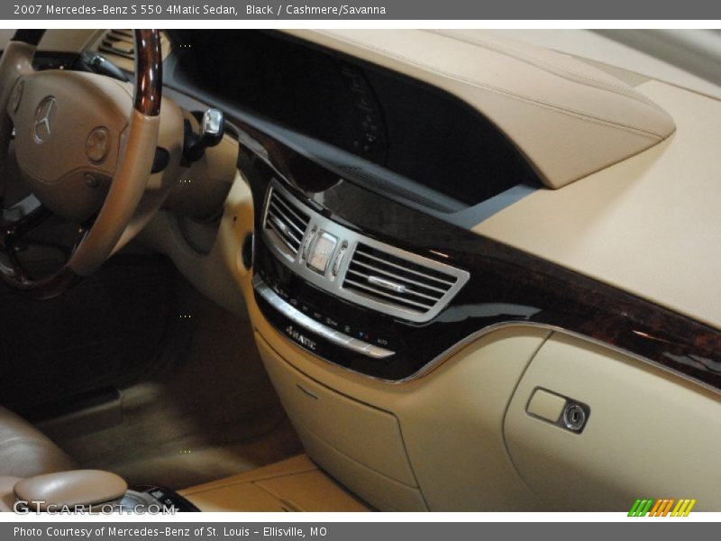 Black / Cashmere/Savanna 2007 Mercedes-Benz S 550 4Matic Sedan