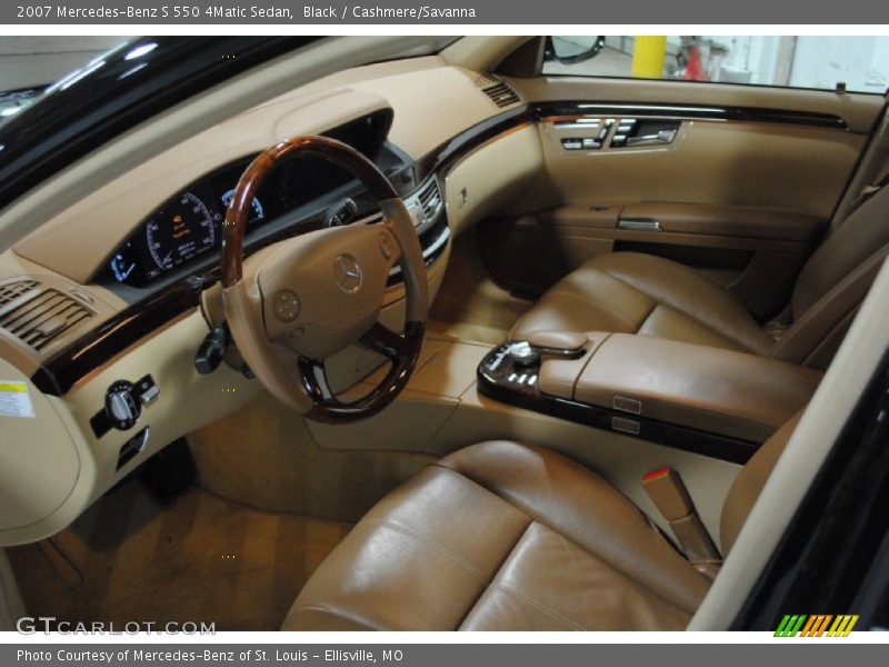 Black / Cashmere/Savanna 2007 Mercedes-Benz S 550 4Matic Sedan