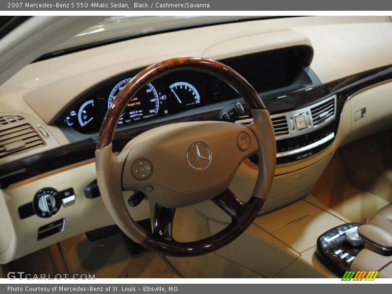 Black / Cashmere/Savanna 2007 Mercedes-Benz S 550 4Matic Sedan