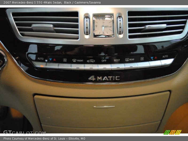 Black / Cashmere/Savanna 2007 Mercedes-Benz S 550 4Matic Sedan