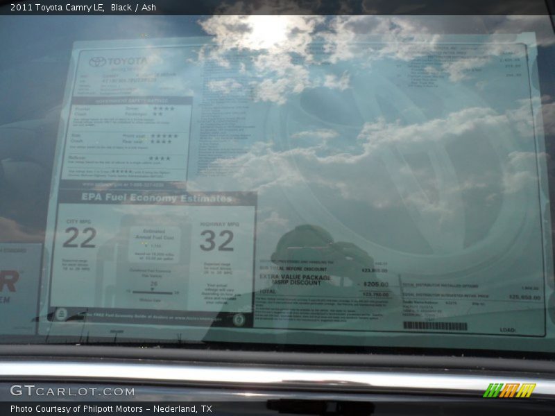 Black / Ash 2011 Toyota Camry LE