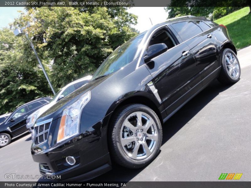 Black Ice Metallic / Ebony/Ebony 2012 Cadillac SRX Premium AWD