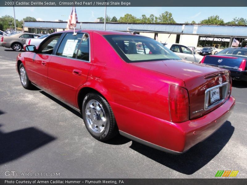 Crimson Red Pearl / Neutral Shale Beige 2003 Cadillac DeVille Sedan
