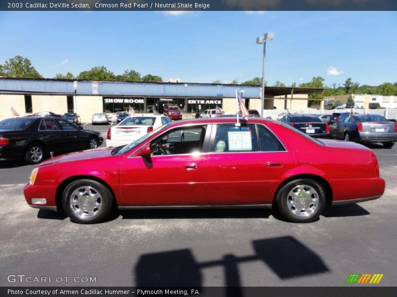 Crimson Red Pearl / Neutral Shale Beige 2003 Cadillac DeVille Sedan