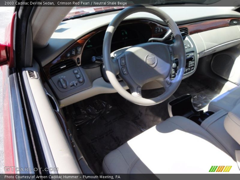 Crimson Red Pearl / Neutral Shale Beige 2003 Cadillac DeVille Sedan