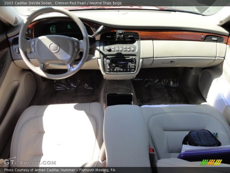 Crimson Red Pearl / Neutral Shale Beige 2003 Cadillac DeVille Sedan