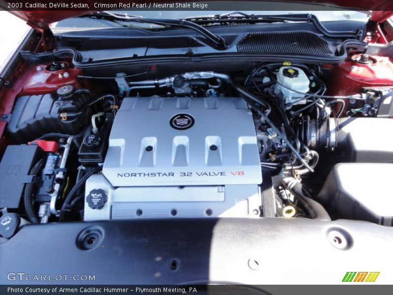 Crimson Red Pearl / Neutral Shale Beige 2003 Cadillac DeVille Sedan