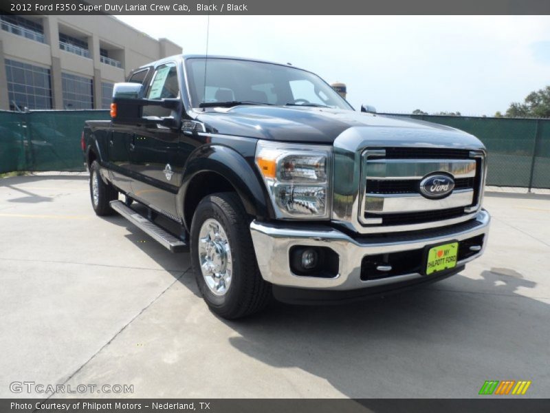 Black / Black 2012 Ford F350 Super Duty Lariat Crew Cab
