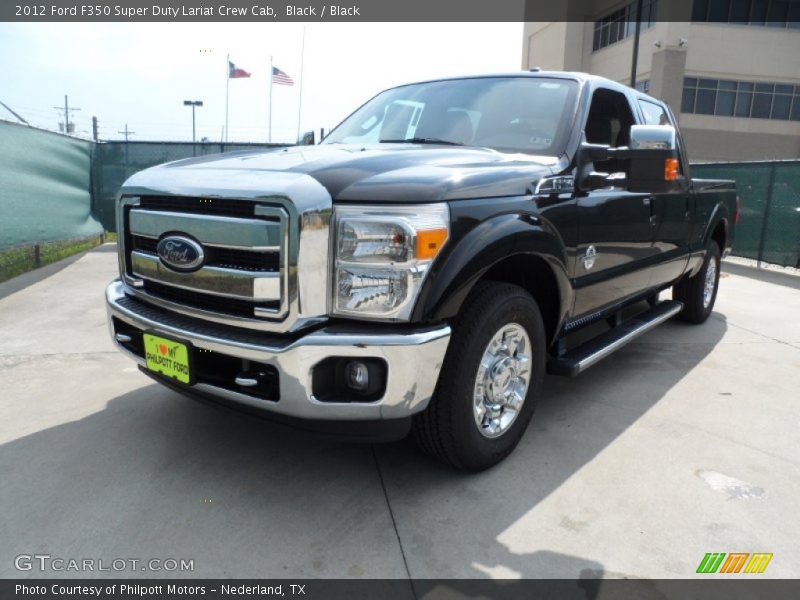 Black / Black 2012 Ford F350 Super Duty Lariat Crew Cab