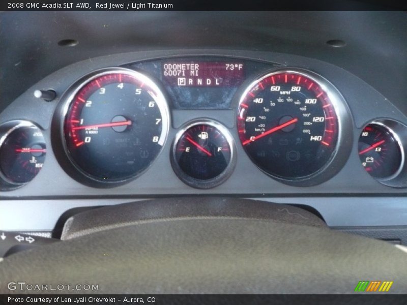 Red Jewel / Light Titanium 2008 GMC Acadia SLT AWD