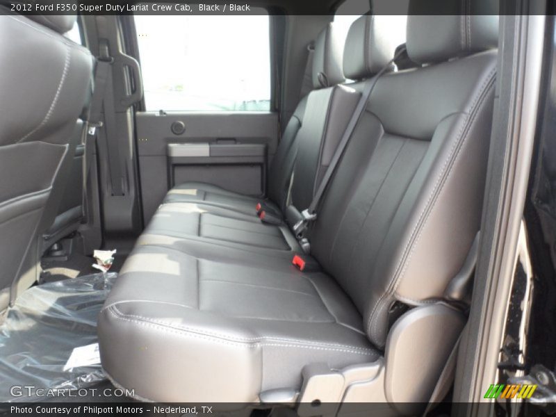  2012 F350 Super Duty Lariat Crew Cab Black Interior