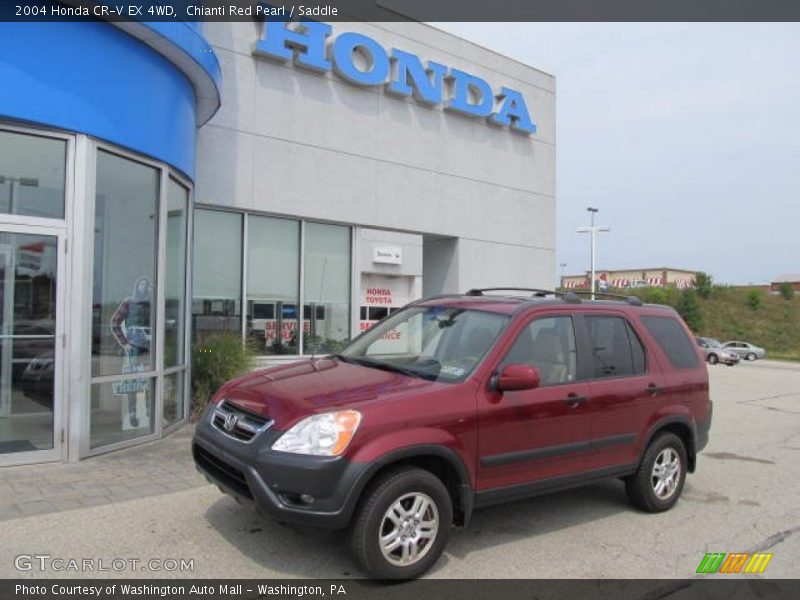 Chianti Red Pearl / Saddle 2004 Honda CR-V EX 4WD