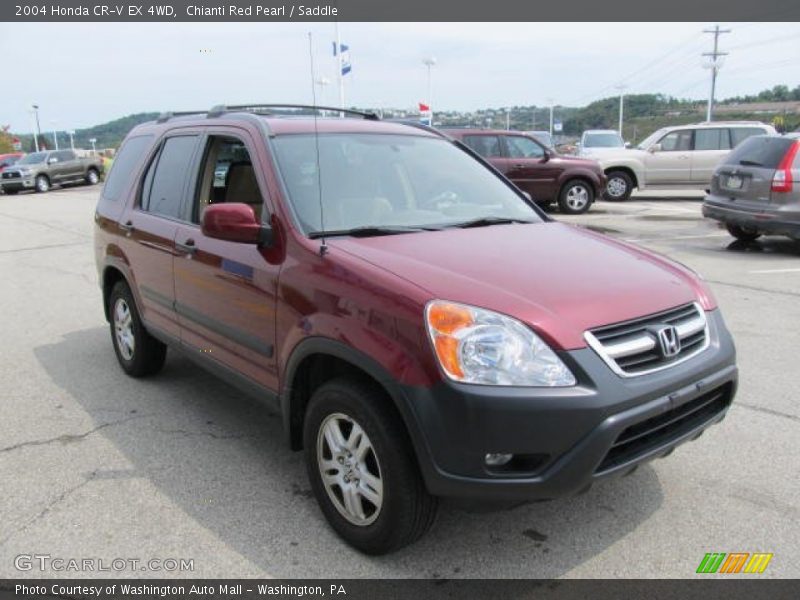 Chianti Red Pearl / Saddle 2004 Honda CR-V EX 4WD