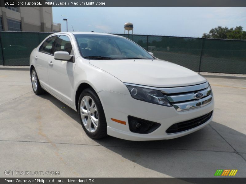 White Suede / Medium Light Stone 2012 Ford Fusion SE