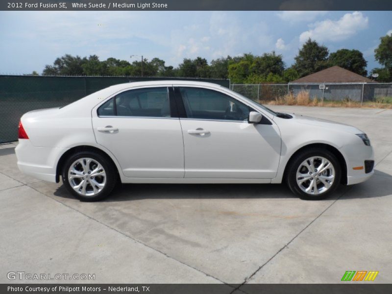 White Suede / Medium Light Stone 2012 Ford Fusion SE