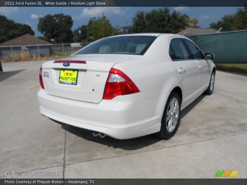 White Suede / Medium Light Stone 2012 Ford Fusion SE