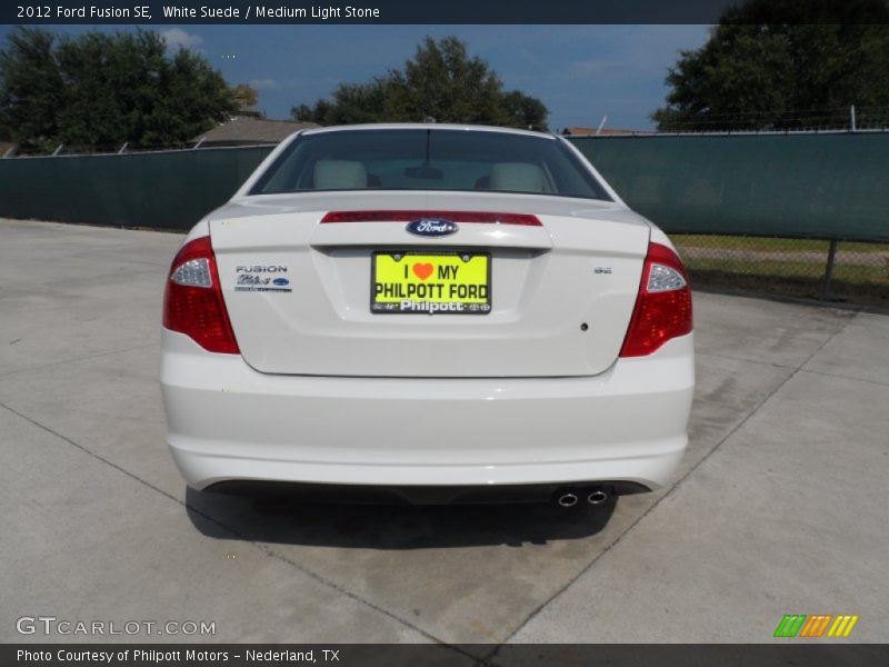 White Suede / Medium Light Stone 2012 Ford Fusion SE