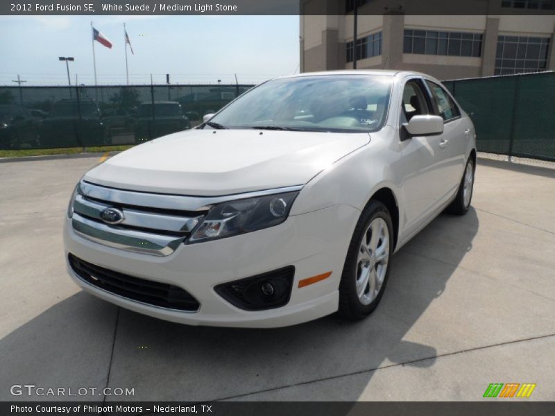 White Suede / Medium Light Stone 2012 Ford Fusion SE