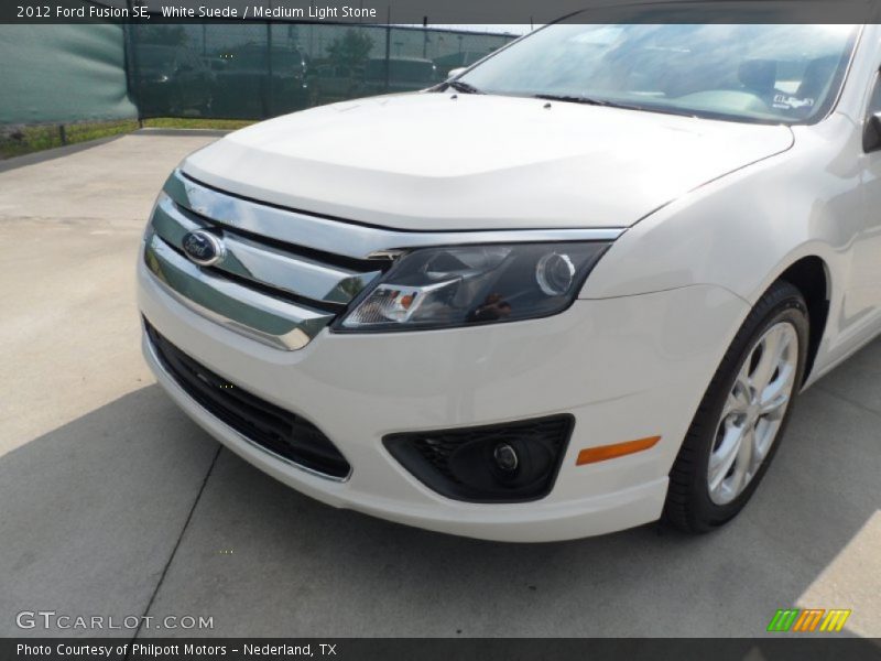 White Suede / Medium Light Stone 2012 Ford Fusion SE
