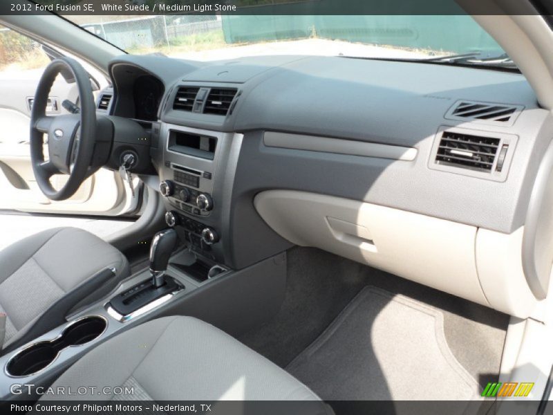 White Suede / Medium Light Stone 2012 Ford Fusion SE