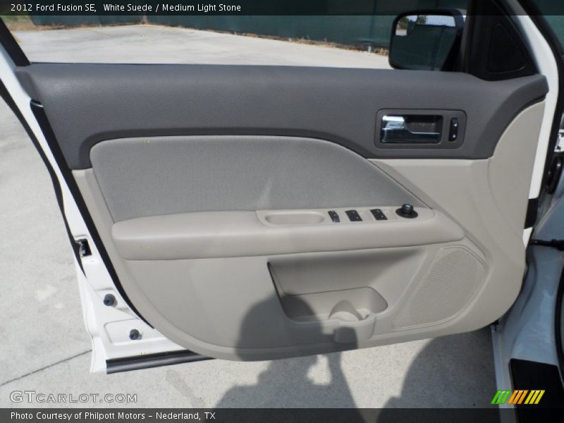 White Suede / Medium Light Stone 2012 Ford Fusion SE
