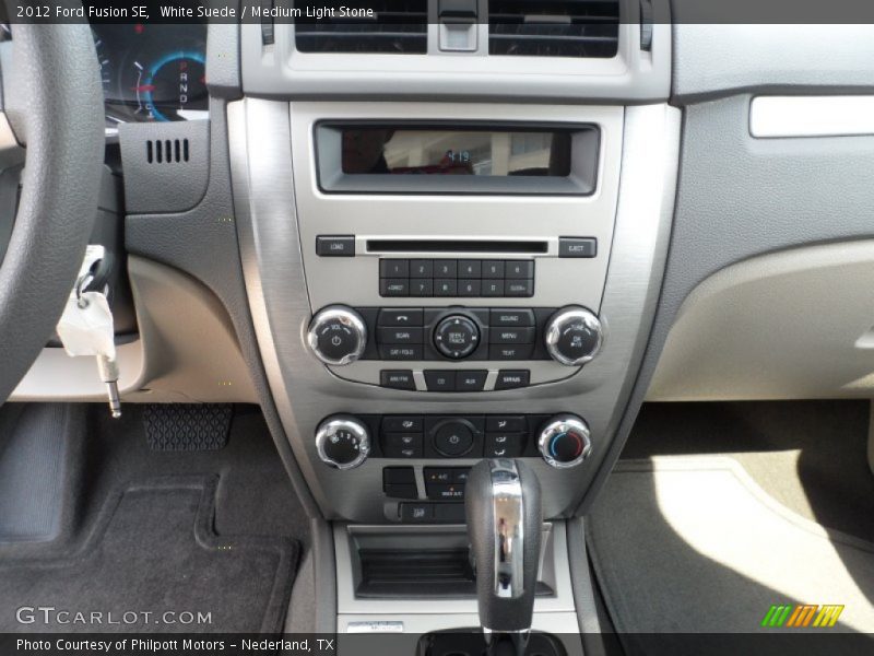 White Suede / Medium Light Stone 2012 Ford Fusion SE
