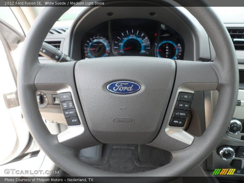 White Suede / Medium Light Stone 2012 Ford Fusion SE