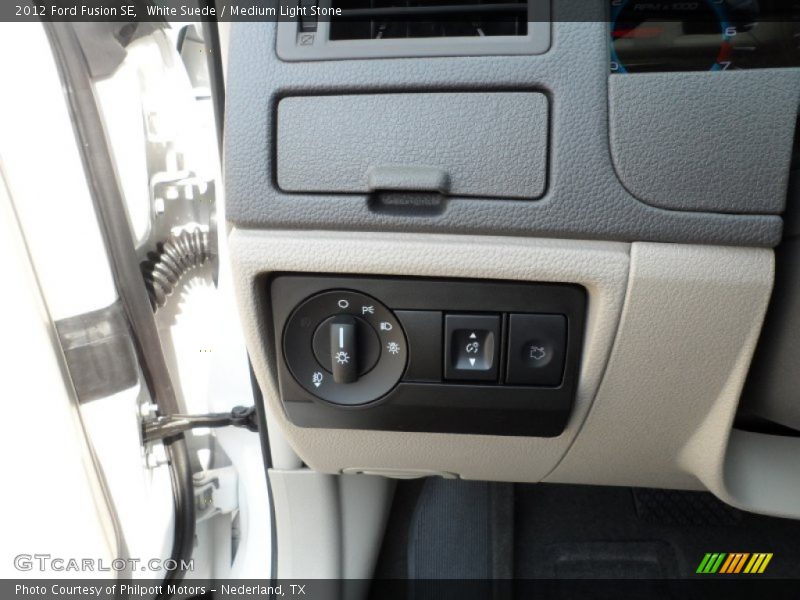 White Suede / Medium Light Stone 2012 Ford Fusion SE