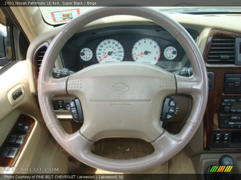 Super Black / Beige 2001 Nissan Pathfinder LE 4x4
