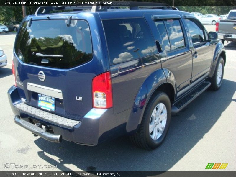 Majestic Blue Metallic / Desert 2006 Nissan Pathfinder LE 4x4