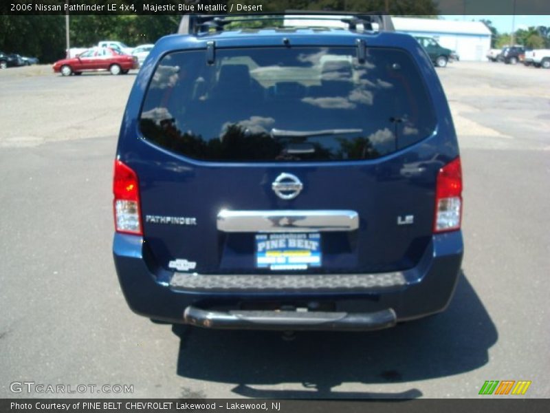 Majestic Blue Metallic / Desert 2006 Nissan Pathfinder LE 4x4