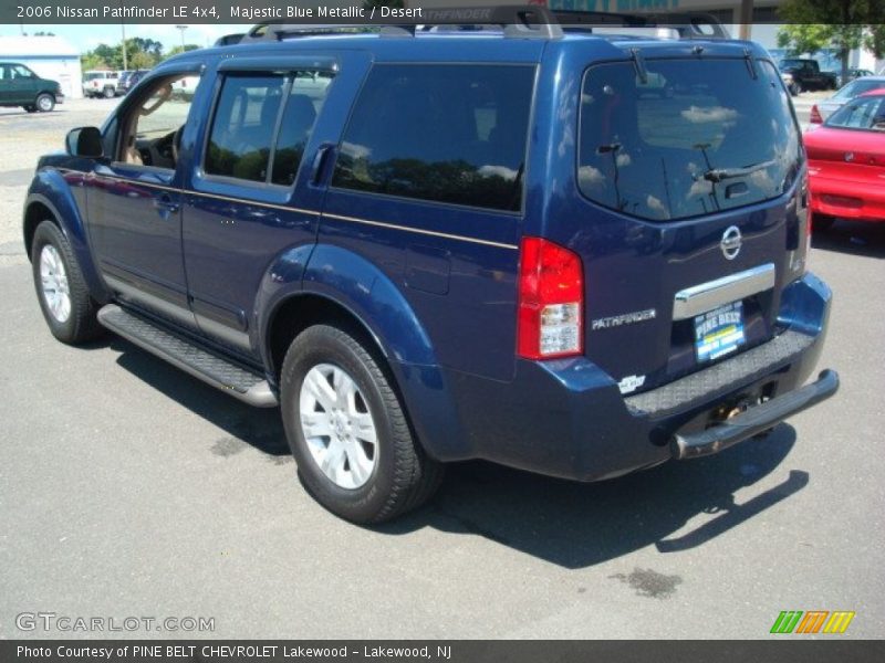 Majestic Blue Metallic / Desert 2006 Nissan Pathfinder LE 4x4