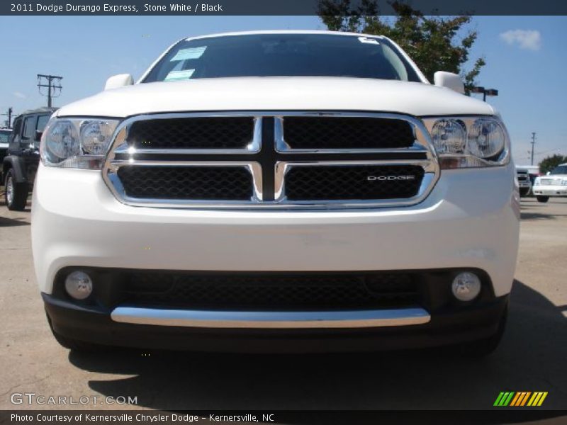 Stone White / Black 2011 Dodge Durango Express