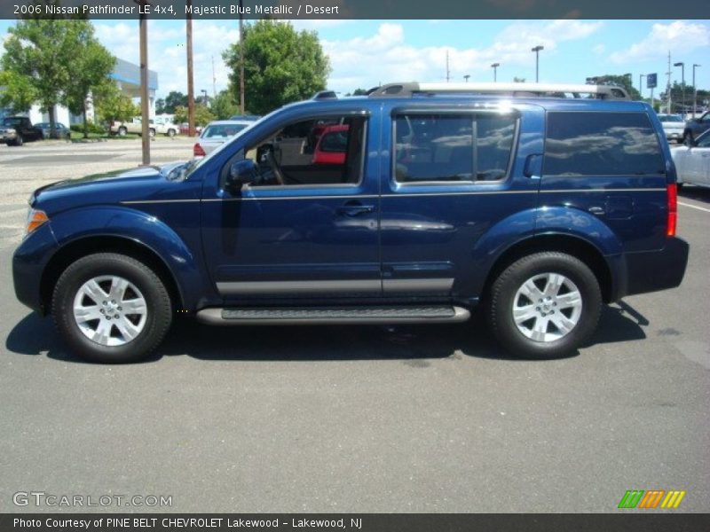 Majestic Blue Metallic / Desert 2006 Nissan Pathfinder LE 4x4