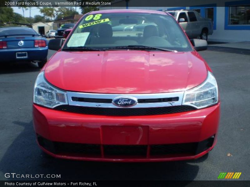 Vermillion Red / Medium Stone 2008 Ford Focus S Coupe