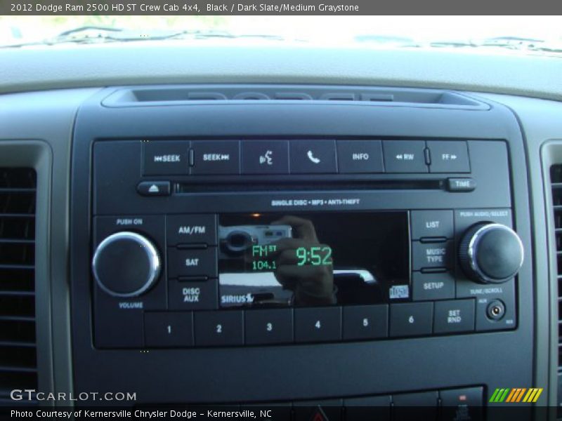 Black / Dark Slate/Medium Graystone 2012 Dodge Ram 2500 HD ST Crew Cab 4x4